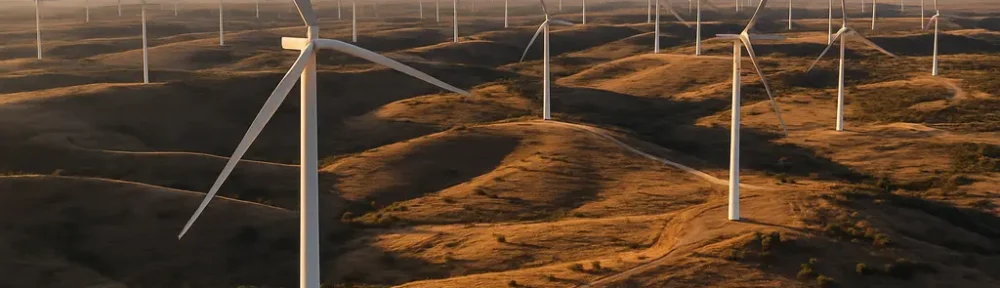 Lone Star Wind turbines across open west Texas land under a clear sky