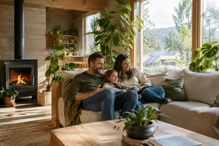 Indoor air sensor placed in a quiet residential room