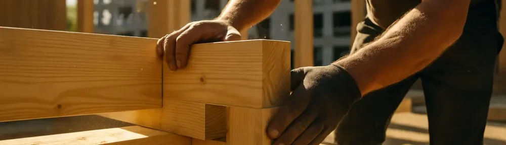 mass timber construction frame rising on a university campus site