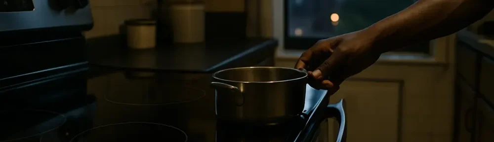 NYCHA Induction Stoves installed in an apartment kitchen during an electrification pilot